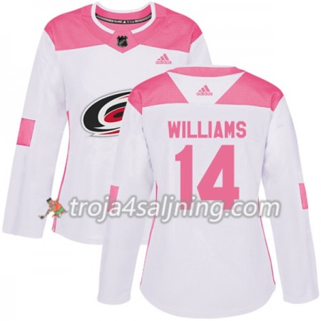 Carolina Hurricanes tröja Justin Williams 14 Vit 2017-2018 Adidas Rosa Fashion Authentic - Dame NHL Tröjor